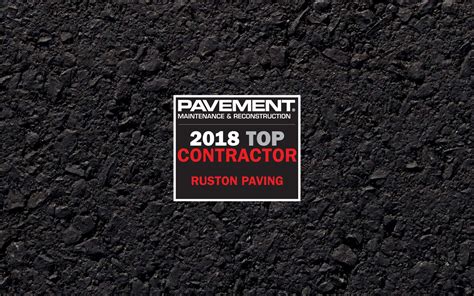 Ruston Paving Makes The 2018 Top Contractors List Ruston Paving