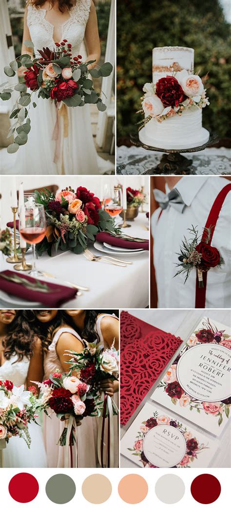 8 Beautiful Wedding Color Ideas In Shades Of Red Wine And Burgundy
