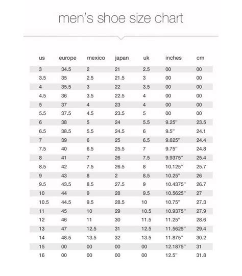 Swirlster First Mens Shoe Size Chart Inches