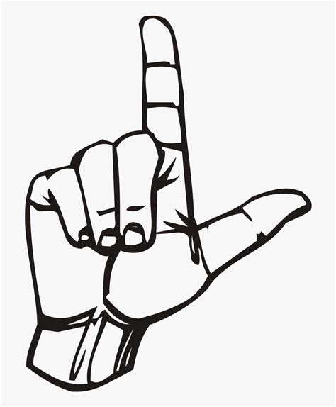Sign Language Letter L Free Transparent Clipart Clipartkey