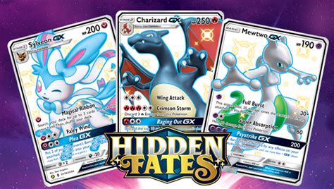 Shiny Pokémon And Rare Secret Cards From Pokémon Tcg Hidden Fates