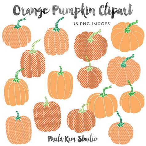 Tall elongated orange pumpkin with green stem and vines | stock. Orange Pumpkin Clip Art, Chevron and Polka Dot Pattern ...
