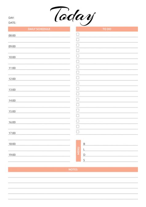 Free Printable To Do Today Pdf Download Daily Planner Template