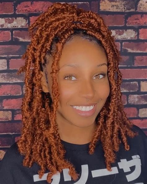 Xtrend Butterfly Locs Crochet Hair Inch Short Pre Looped Natural Messy Distressed Locs