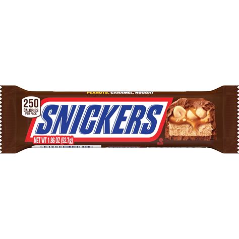 Snickers Full Size Chocolate Candy Bar 186 Oz Bar