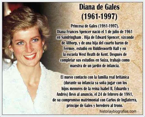 Biografia De Princesa Diana Ebiografia Kulturaupice