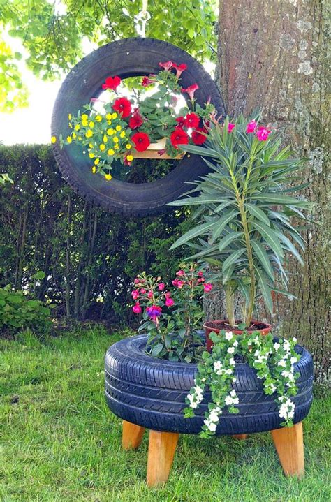 20 Best Diy Tire Planter Flower Pot Ideas And Projects For 2019
