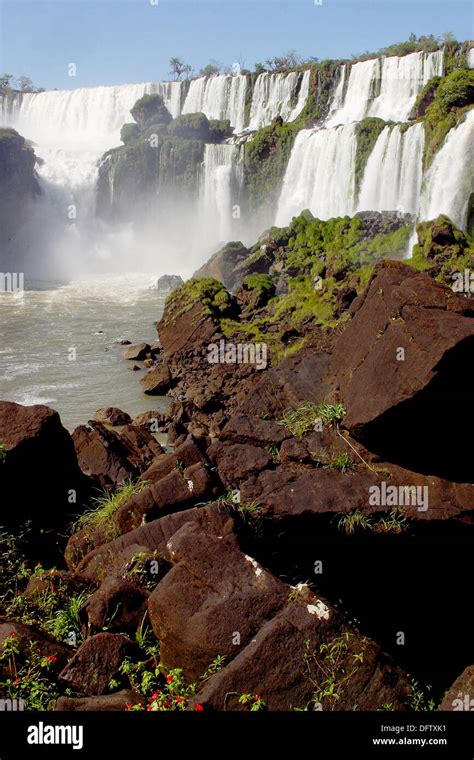 Iguazu Falls Argentinabrazil Border Stock Photo Alamy