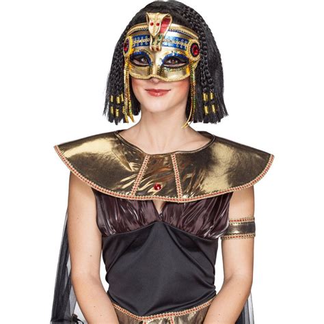 Amakando Ägyptische Schlangenmaske Cleopatra Goldmaske Antike