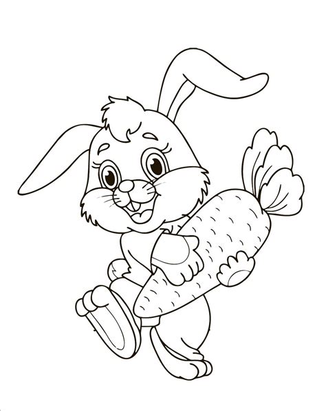 easter bunny colouring in pages - Kids Coloring Pages