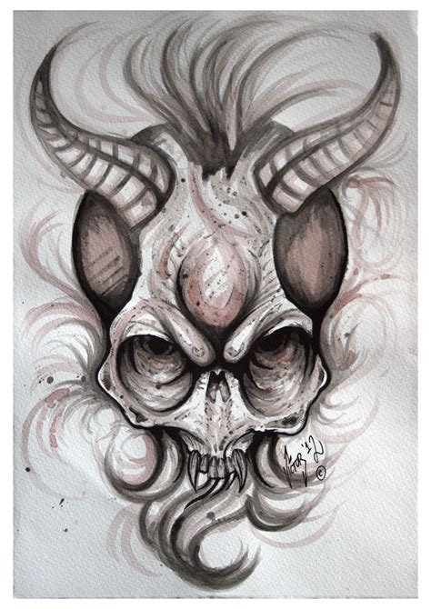 Demon Skull By Incognosdesign On Deviantart