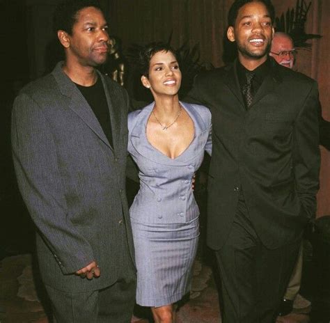 Halle Berry Will Smith And Denzel Washington White Formal Dress