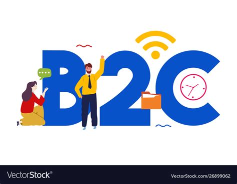 B2c Business To Consumer Concept Targeting Vector Image