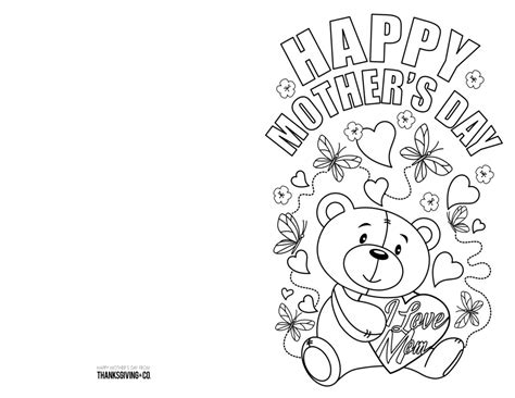4 Free Printable Mothers Day Ecards To Color
