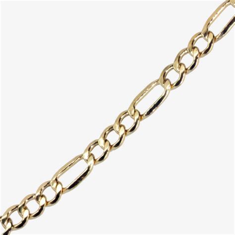 9ct Gold And Silver Bonded 18 Inch Figaro Chain At Warren James