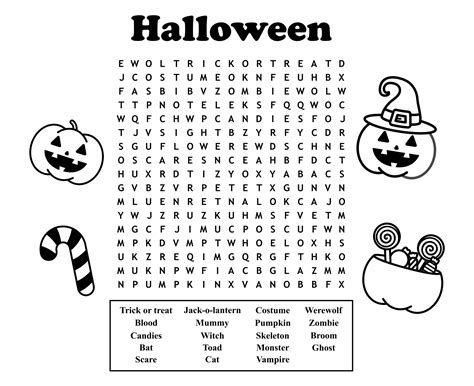 15 Best Free Printable Halloween Word Search For Kids