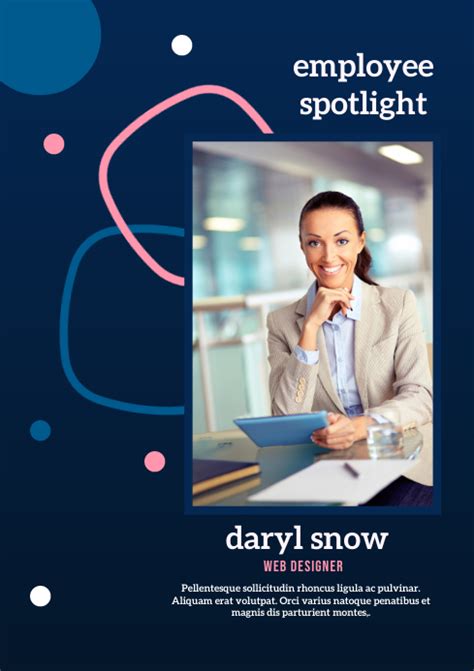Copy Of Employee Spotlight Template Postermywall