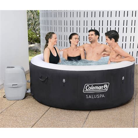 Coleman 71 X 26 Portable Inflatable Spa 4 Person Hot Tub Black Open Box 821808138043 Ebay