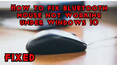 How To Fixed Bluetooth Mouse Not Working In Windows 10 YouTube