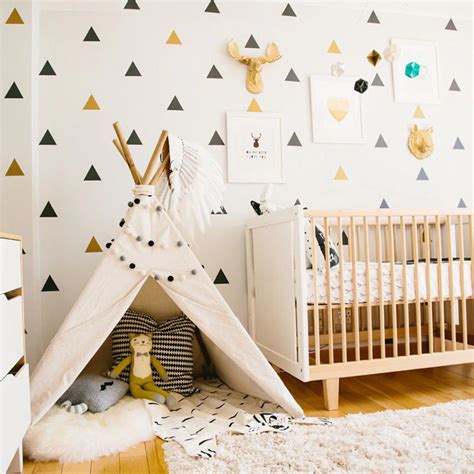 Little Triangles Wall Decals For Baby Boys Room Removable