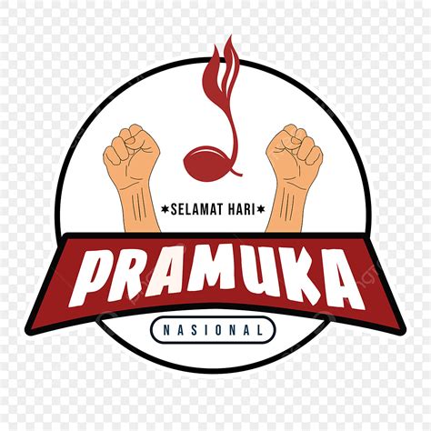 Tuna Clipart Vector Selamat Hari Pramuka Logo Design With Hand And