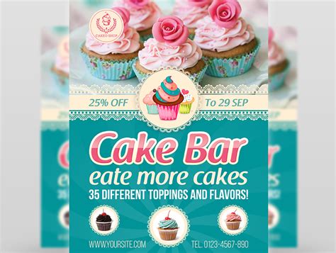 Cake Flyer Template Free