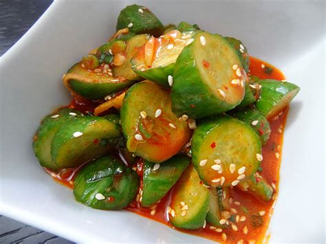 Quick Korean Cucumber Kimchi Korean Cucumber Side Dish Cucumber