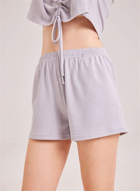 Cotton Blend Shorts Women Relaxed Fit Cozy Shorts Nap Loungewear
