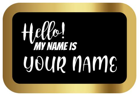 Hello My Name Is With Personalised Name Window Decal Tenstickers