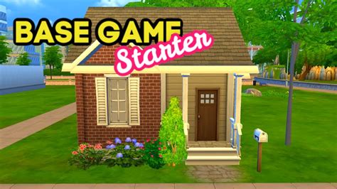 Sims 4 Speed Build Base Game Starter Home Under 20k Youtube