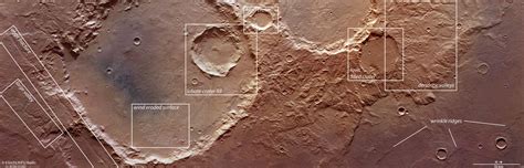 Craters And Cracks On Mars Terra Sirenum Region