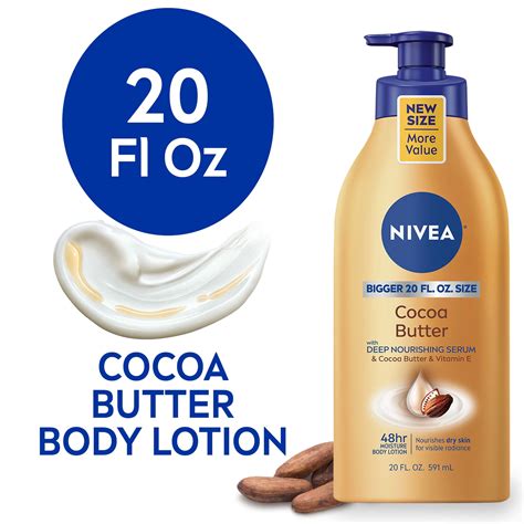 Nivea Cocoa Butter Body Lotion With Deep Nourishing Serum 20 Fl Oz