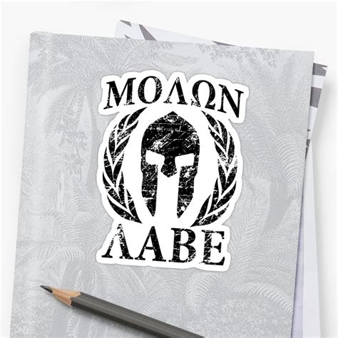Molon Labe 1 Sticker By Good4u Redbubble