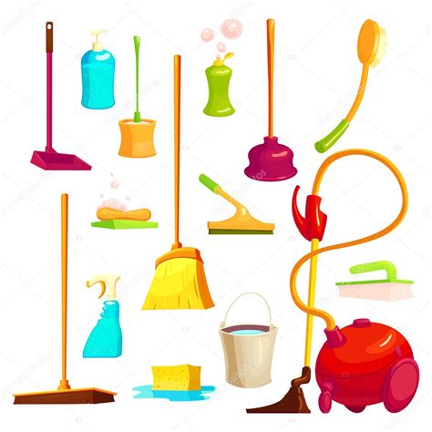 Cleaning Elements Set — Stock Vector © Mogil 128570384