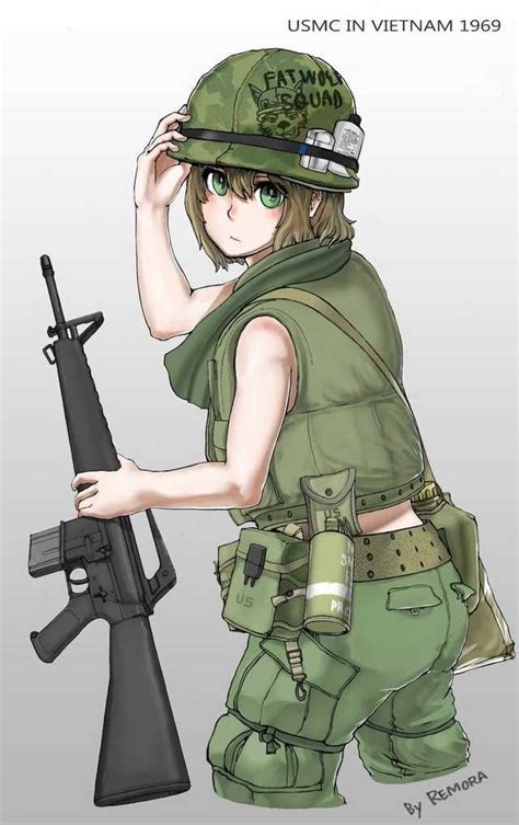 Military Girls Part 17 Us Marines Imgur Anime Military Anime Warrior Historical Anime