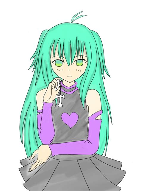 Anime Girl Colored Lineart By Zazawii By Stannieake On Deviantart