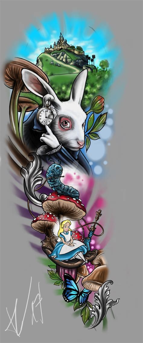 Fullsleeve Design Alice In Wonderland By Stevendureckartworks Alice