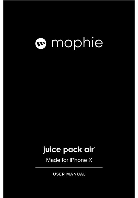 Mophie Juice Pack Air Battery Pack User Manual Manualslib