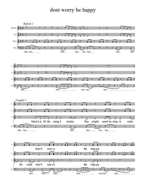 Dont Worry Be Happy Sheet Music For Bass Guitar Solo