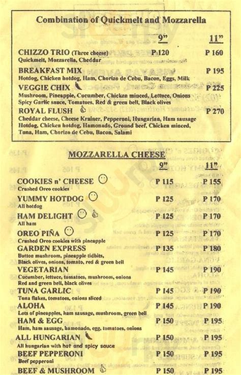 Albertos Pizza Menù Cebu City Main Menu Sluurpy