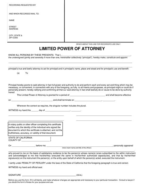 9 Template For Power Of Attorney Perfect Template Ideas