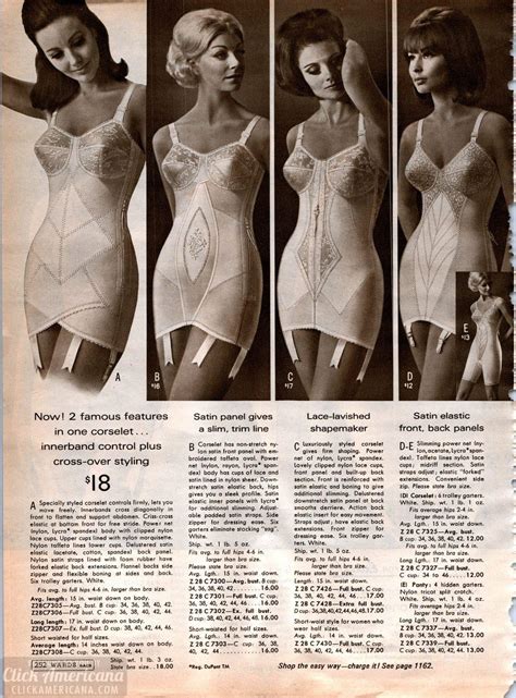 Retro 60s Lingerie Corselets Foundation Garments Click Americana