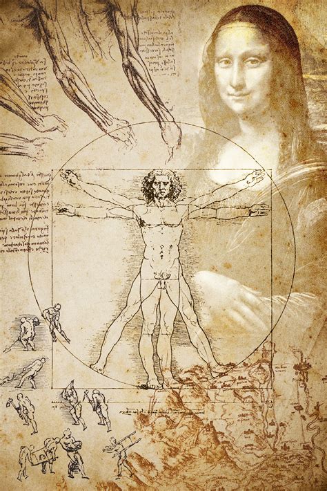 Leonardo Da Vinci Invention Sketches Poster By Nenad Cerovic