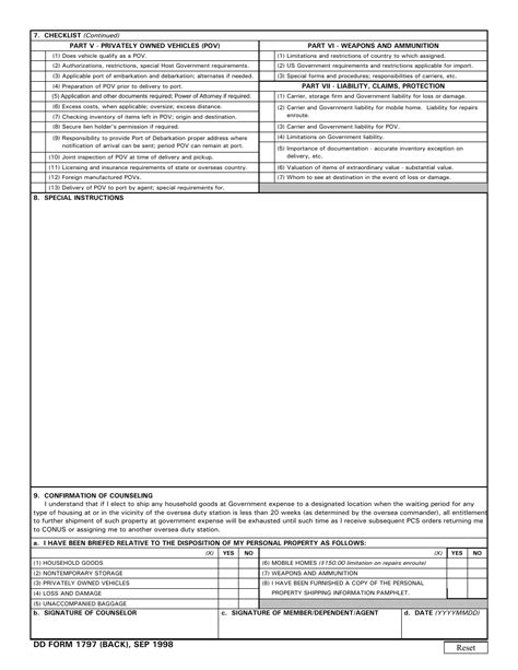 Dd Form 1797 Fill Out Sign Online And Download Fillable Pdf