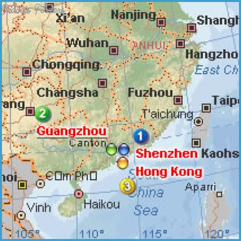 Map Of Shenzhen And Hong Kong Travelsfinderscom
