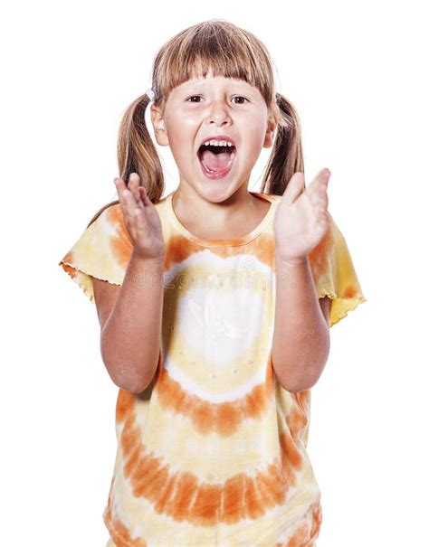 Girl Clapping Hands Stock Image Image Of Mouth Childhood 106841807