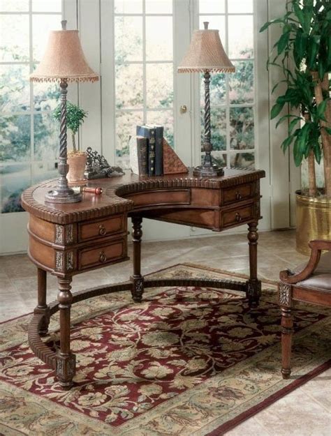 Butler Specialty Connoisseurs Demilune Writing Desk With Leather Top