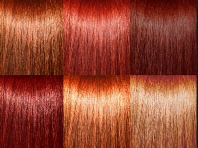 Shades Of Natural Red Hair Color Chart