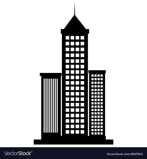 Skyscraper Buildings Isolated Icon Royalty Free Vector Image