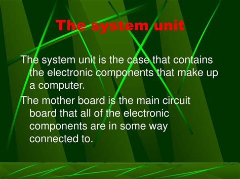 Ppt The Components Of The System Unit Powerpoint Presentation Free